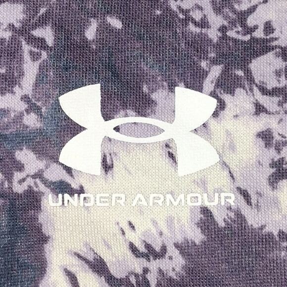 Womens Size M Purple Tie Dye Underamor Sweatshirt Pullover Crew Neck Loose Fit - Picture 4 of 6